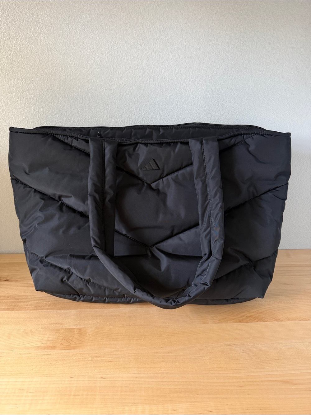 adidas Quilted Puffer Tote Bag in Black